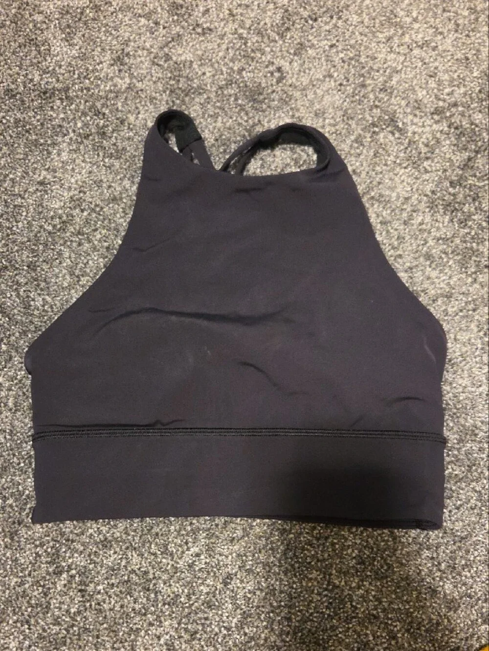 Lululemon High Neck Black Sports Bra Size 6